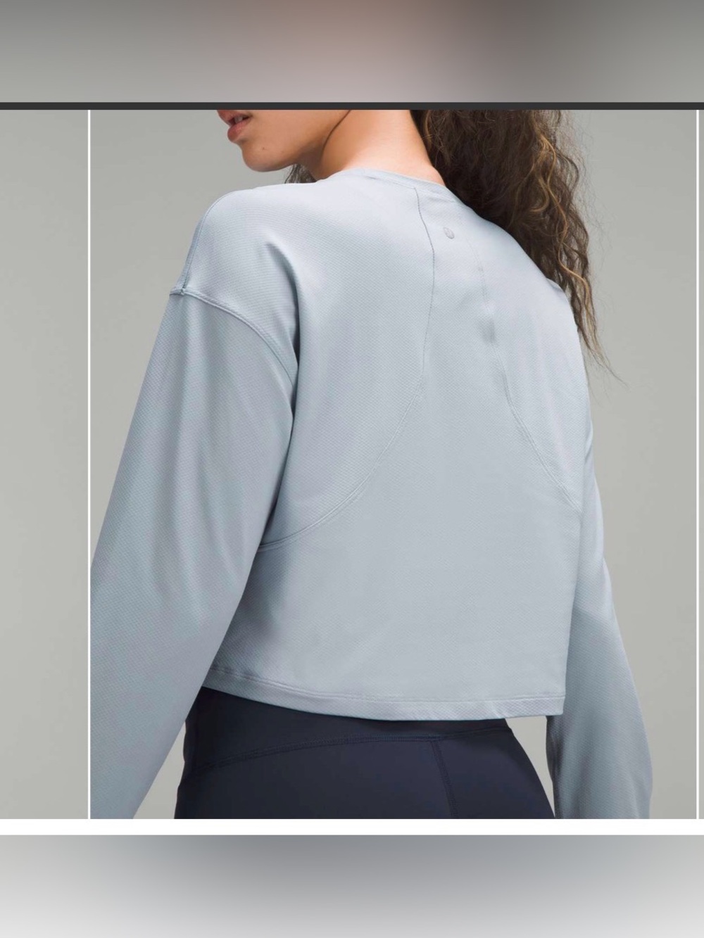 Lululemon Abrasion-Resistant Training Long Sleeve Shirt in Chambray , size 8
